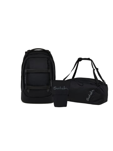 Satch Schulrucksack-Set PACK "Blackjack" 3-tlg. in Schwarz