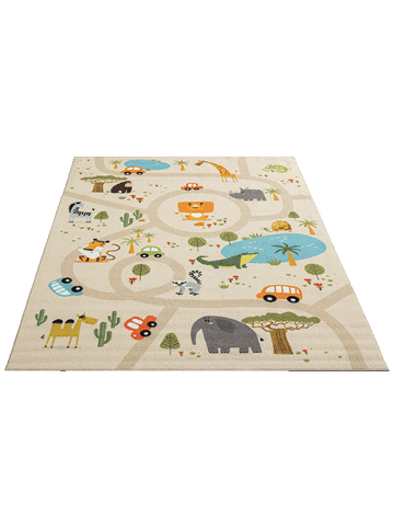 the carpet Kinderteppich Happy Life D in Beige