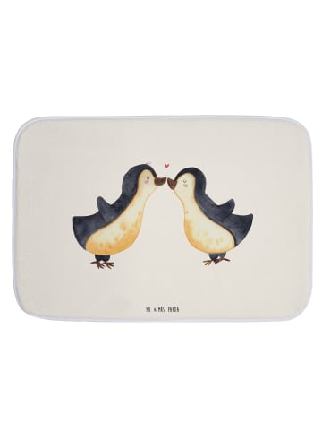 Mr. & Mrs. Panda Badteppich Pinguin Liebe ohne Spruch in Weiß
