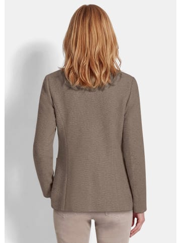 GOLDNER Kurzgröße:  Jacke im Bouclé-Look in camel / gemustert