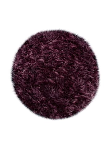 Hochflor Teppich Shaggy waschmaschinenwaschbar Einfarbig in Lila