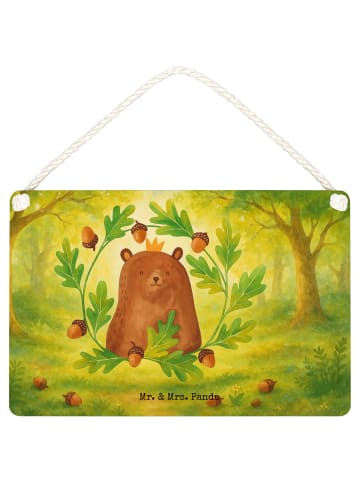 Mr. & Mrs. Panda Schild Bär König Design ohne Spruch in Weiß
