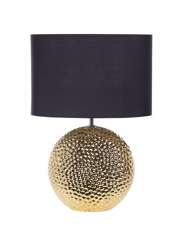 Beliani Tischleuchten NASVA in Gold/Schwarz - (W) 35 x (H) 51 x (L) 35 cm