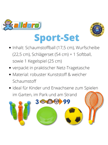 alldoro XXL-Outdoorspielset in Tragetasche - ab 3 Jahren