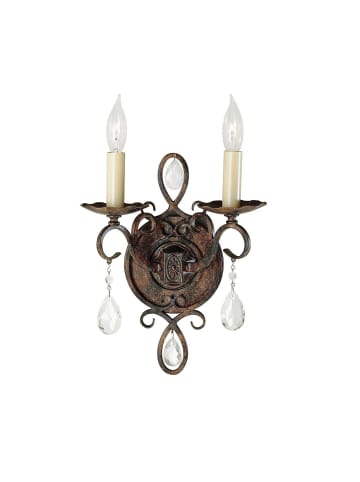 Licht-Erlebnisse Wandlampe (B)22.9 x (H)29.8 cm in Bronze Antik