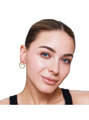 Steel_Art Ohrstecker Circle Ewiger Kreis goldfarben in goldfarben