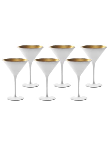 Stölzle 6er Set Cocktailschalen Elements 240 ml in Weiß-Gold