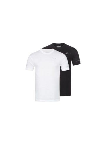 Kappa Kappa 2er Pack Herren-T-Shirt Basic mit Rundhals Ausschnitt in 1xSchwarz 1x Weiß