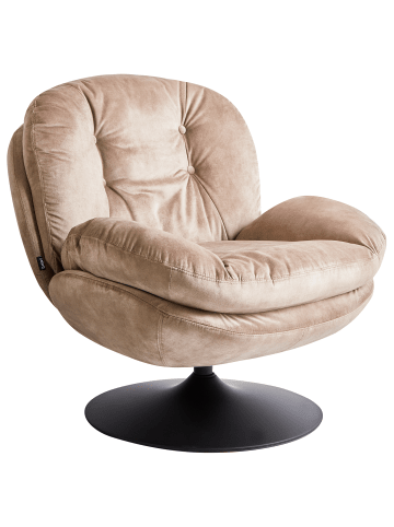 Beliani Sessel NOLVIK in Beige/Schwarz - (W) 82 x (H) 82 x (L) 85 cm