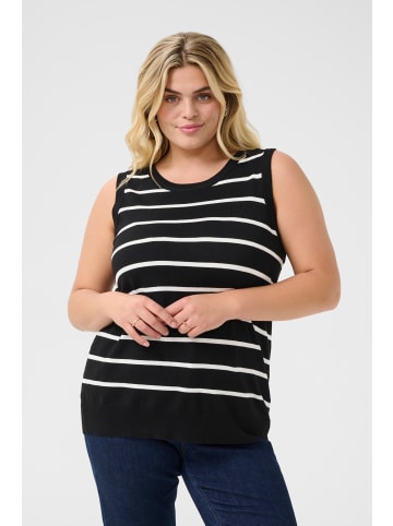 KAFFE curve Strickpullover KClizzy Regular fit in Black/Chalk Stripe