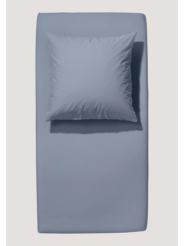 Hessnatur Satin Spannbettlaken in graublau