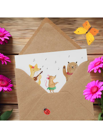 Mr. & Mrs. Panda Gutschein Karte Zirkusbesuch Freude mit Spruch in Weiß