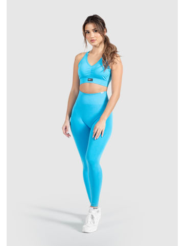 SMILODOX Leggings Amaze Scrunch Pro in Hellblau Melange