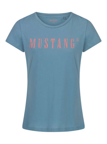 Mustang T-Shirt Alexia C Logo in Blau