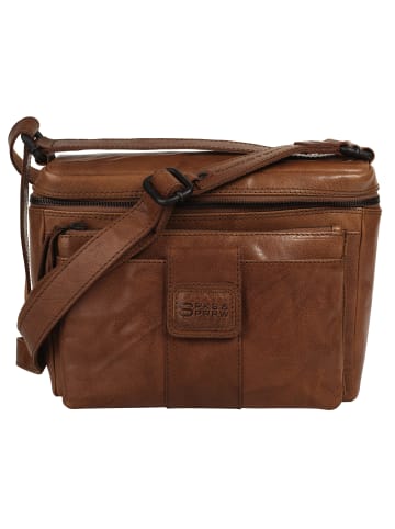 SPIKES & SPARROW Umhängetasche echt Leder in cognac