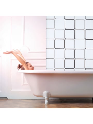 relaxdays Duschrollo Square in Semitransparent - (L)240 x (B)160 cm