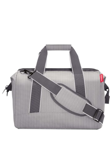 Reisenthel travelling allrounder M - Reisetasche 40 cm (leo vanilla) in herringbone grey