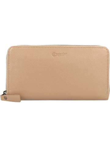 Esquire Peru Geldbörse RFID Schutz Leder 19 cm taupe