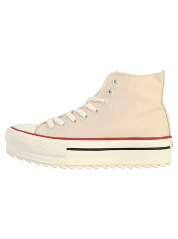 Victoria Schnür-Sneaker mit hohem Schaft Beige