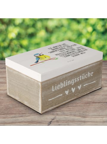 Mr. & Mrs. Panda Geschenkdose Vogel Blaumeise mit Spruch in Weiß