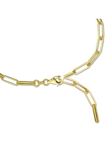 SilberDream Fußkette Silber 925 Silber, vergoldet (Gelbgold 333) ca. 28cm Ankerkette Laguna