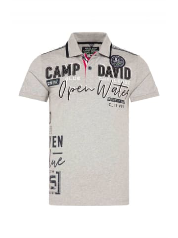 CAMP DAVID  Poloshirt 'Ocean´s Seven I' in hellgrau