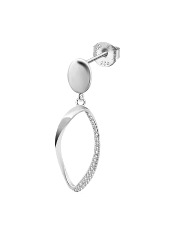 LOTUS silver Ohrringe Silber 925 Sterling Silber Zirkoniastein Ohrhänger ca. 38mm
