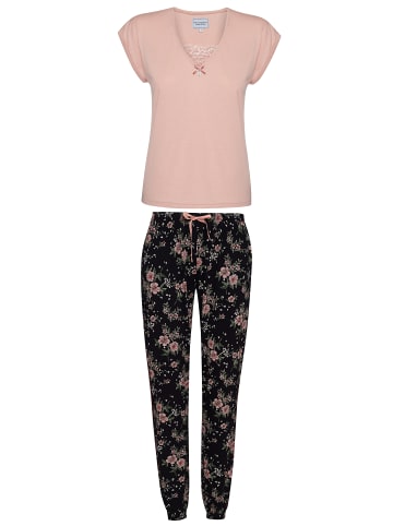 Vive Maria Pyjama Hibiscus Dream in lightpink/schwarz allover