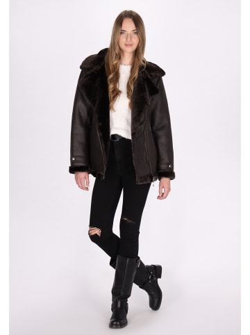 DreiMaster Vintage Damen Jacke in Dunkelbraun
