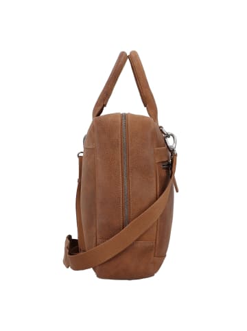 Plevier Urban Aktentasche Leder 39 cm Laptopfach in cognac