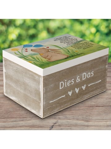 Mr. & Mrs. Panda Box Hase Blume Design mit Spruch in Weiß