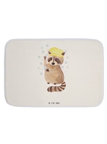 Mr. & Mrs. Panda Badezimmerteppich Waschbär ohne Spruch in Weiß