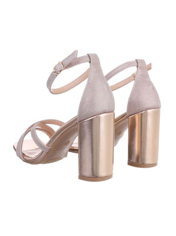 Ital-Design High-Heel Sandalette in Champagner