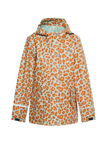 Schmuddelwedda Mädchen Regenjacke in Pastellmint Orange Leo