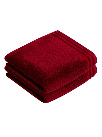 Vossen 2er Pack Handtuch in rubin