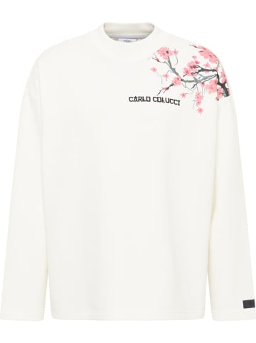 Carlo Colucci Sweatshirt Dragogna in Weiß