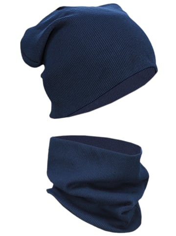 Alkato Alkato Unisex Beanie Mütze und Schal Set Uni in blau Modell 1