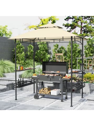 Outsunny Grillpavillon in Beige 240L x 150B x 257H cm
