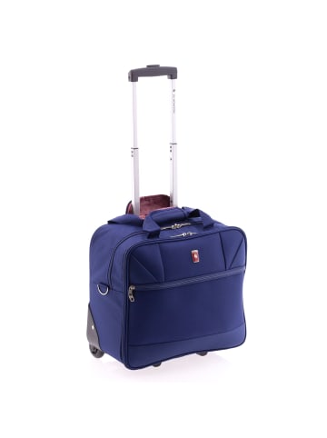 Gladiator 2100 2 Rollen Pilotentrolley 36 cm Laptopfach blue