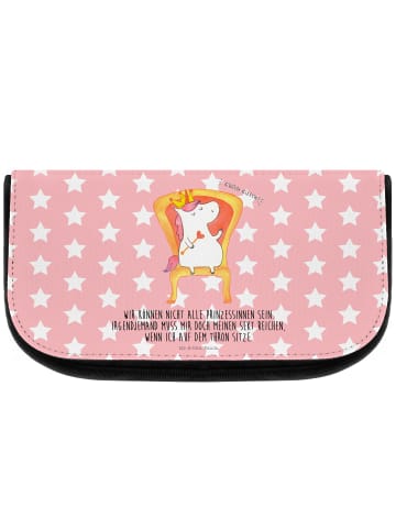 Mr. & Mrs. Panda Kosmetiktasche Einhorn Prinzessin mit Spruch in Rot Pastell