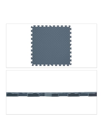 relaxdays 40 x Bodenschutzmatte in Grau - (B)60 x (H)60 cm