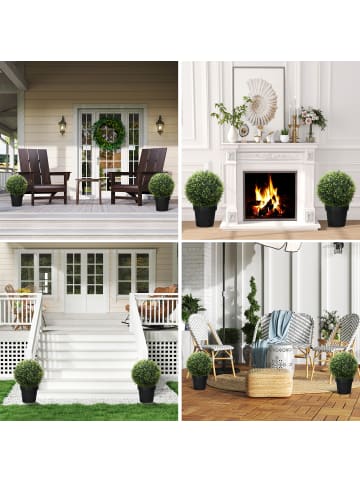 HOMCOM Kunstpflanze-45L x 45B x 45H cm-Grün