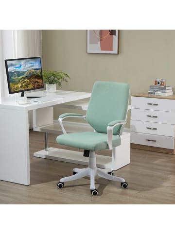 Vinsetto Bürostuhl-62B x 69T x 92-100H cm-Grün+Weiß