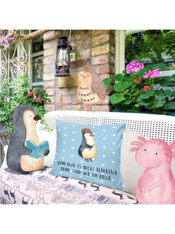 Mr. & Mrs. Panda Kuschelkissen Wenn Papa es nicht reparieren kan... in Blau Pastell