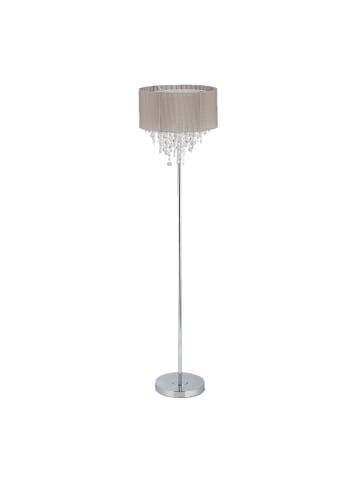 relaxdays Stehlampe in Grau/Silber - (H)151,5 x Ø 38 cm