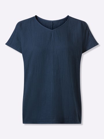 Sieh an! Schlupfbluse in dunkelblau