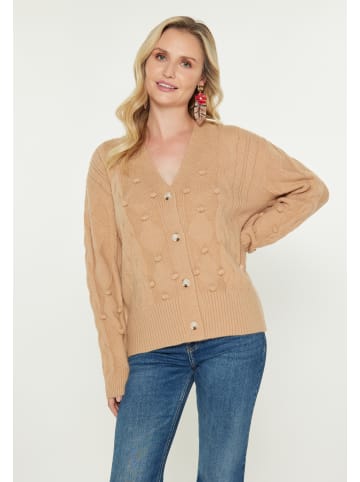 VIRITA Women Cardigan in Camel