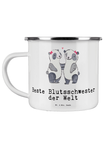 Mr. & Mrs. Panda Kaffeetasse Panda Beste Blutsschwester der Welt... in Weiß