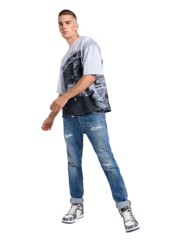 Carlo Colucci Oversize-Shirt Ercolin in Schwarz / Weiß