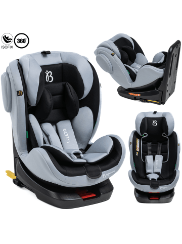 BeBelissimo Kindersitz I-SIZE 40-150 cm, 360, Kinderautositz - Leto in Grau